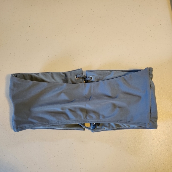 Pilyq Anthropologie Sky Blue Lace Up Bandeau Bikini Top D Cup Swim Swimsuit New - Picture 4 of 7